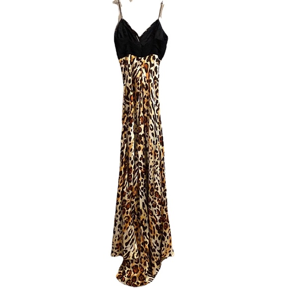Sherri Hill silk animal print gown 4 - Picture 2 of 11
